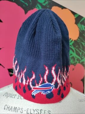 Buffalo Bills Navy and Red Knit Beanie
